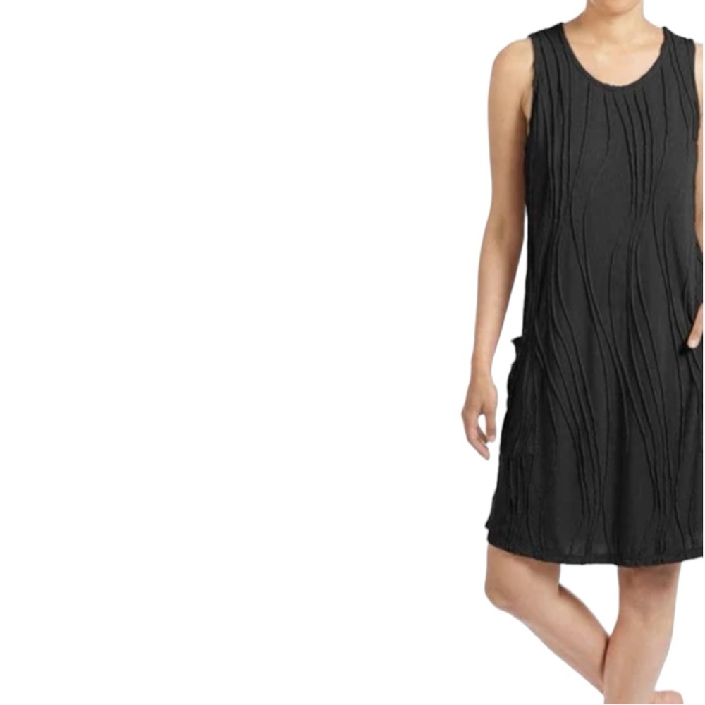 VTG Ann Klein Womens Size Medium Black Coverup Dress